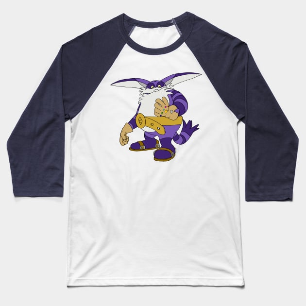 Big the Cat and the Infinity Gauntlet Baseball T-Shirt by penciltrooper